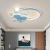 Kids Children Room Love Pink Heart Shaped Ceiling Fan With Lamp Creative Girl Fan Light