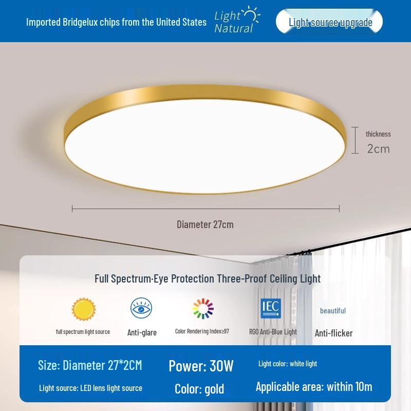 Ultra-Thin Ultra-Bright LED Ceiling Light for Bedroom or Study (2025 Model)