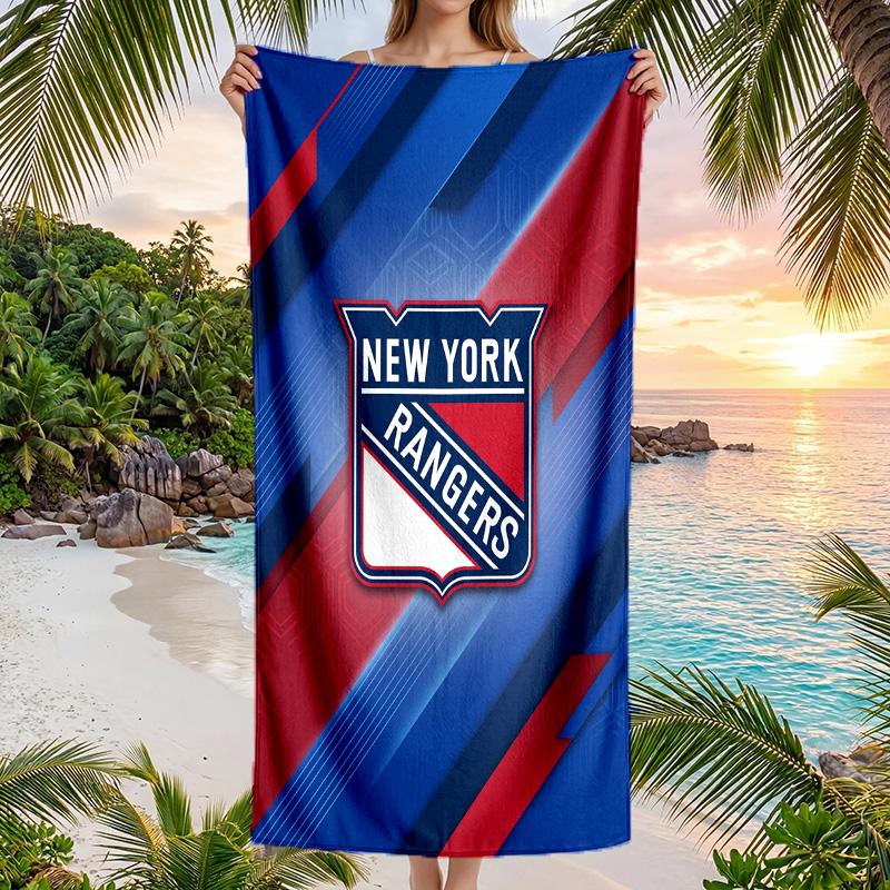 New York Rangers Fashion Beach Towel Portable Soft Quick Dry Towel For Swimming Camping Holiday Use