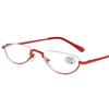 Retro Ultra-licht Metall Halb Rahmen Lesebrille Tragbare Männer Frauen Leser Optische Spektakel Kleine Rahmen Brillen