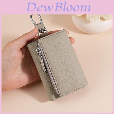 Genuine Leather Key Wallet With Zipper Coin Purse For Women Home Storage