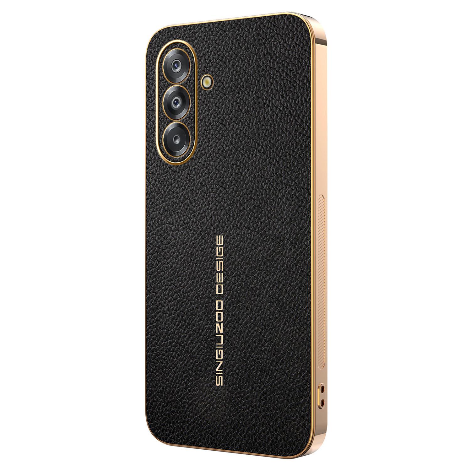

For Samsung Galaxy A26 5G Case Anti Scratch Litchi Texture TPU Leather PU Phone Back Cover