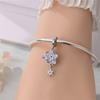 Winter Collection Copper Snowflake Christmas Zircon Pendant Charms Beads Fit Original Bracelets Diy Jewelry Gift