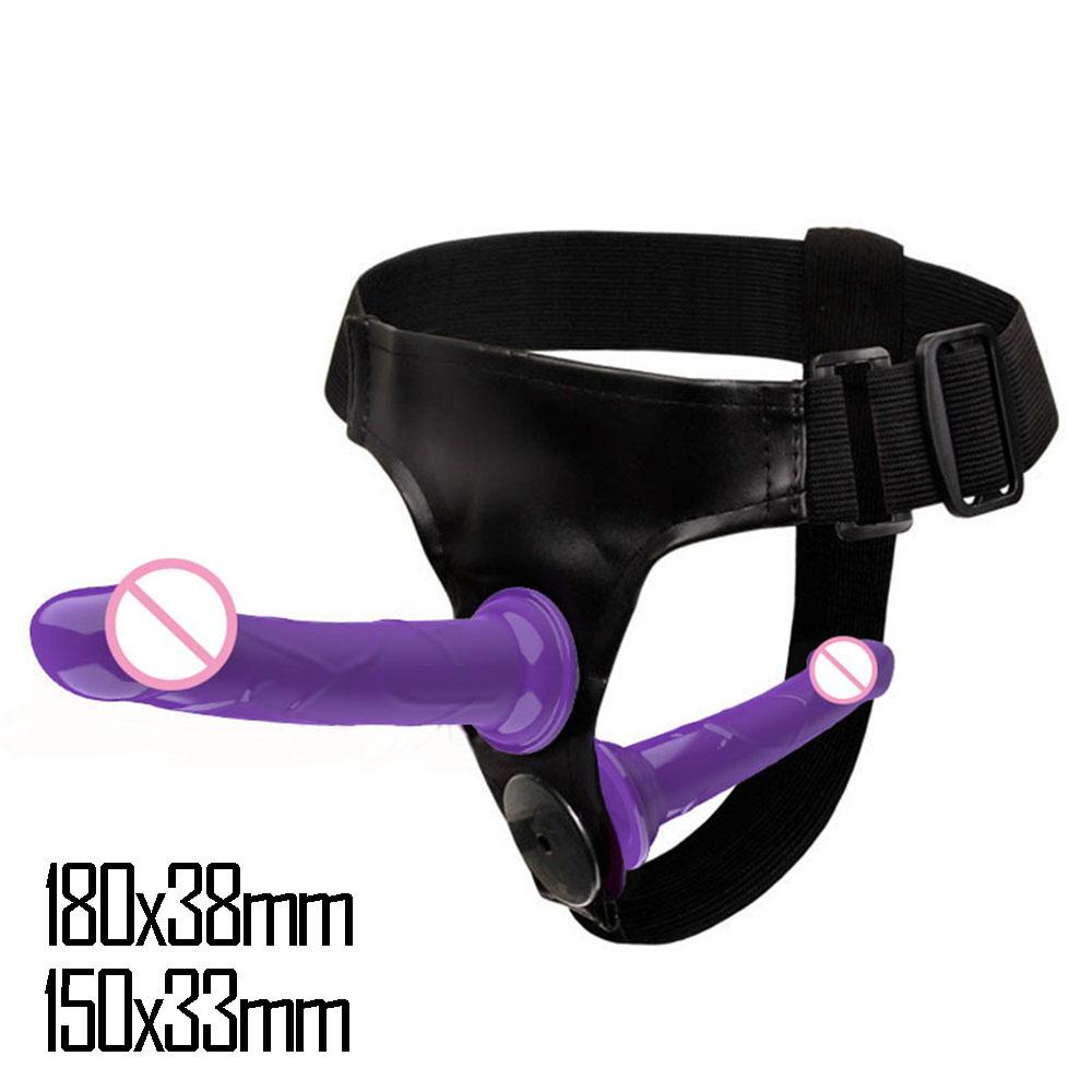 Double Strapon Anal Ultra Elastic Harness Strap On Dildo Lesbian Strap-on Penis Adult Sex Toys For Women