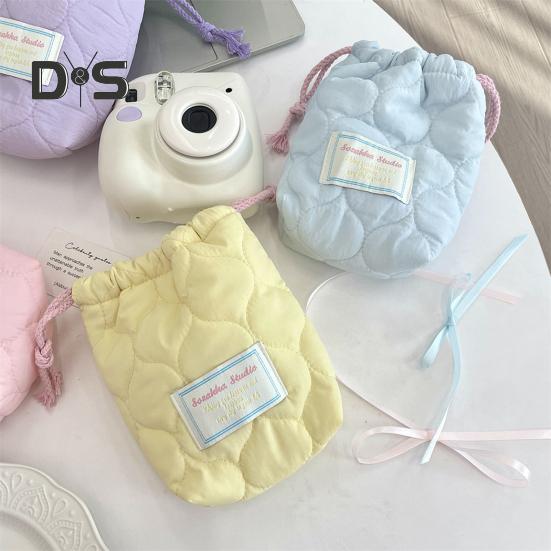 Drawstring Storage Bag Portable Women Girls Napkin Sanitary Pad Bag Multi-functional Travel Organizer Pouch Small Coins Purse