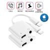Iphone Headphone Adapter Charger 2 In 1 High-quality Tpe Wire Lightweight And Portable