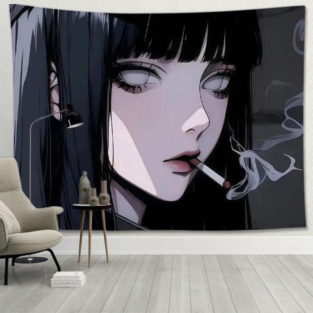 

VIKAMA Hinata Tsunade Tapestry Anime Wall Hanging Pure Dark Aesthetic Bedroom Decor Backdrop Fabric Suitable for Living Room 74x94cm(29x37in)