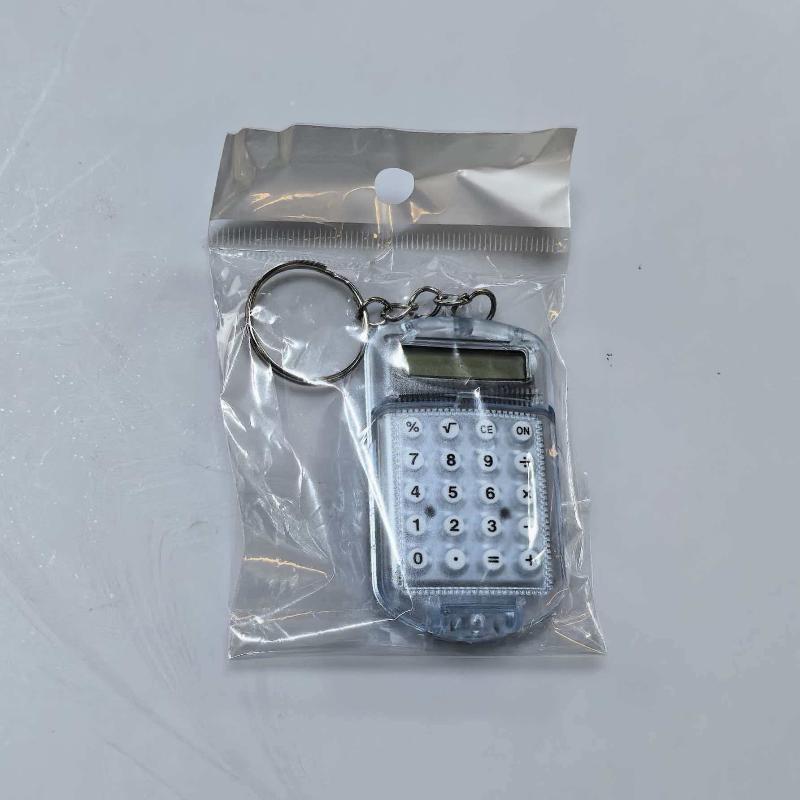 Mini Transparent Flip Cover Calculator Convenient Portable Calculator For Primary School Students Exam Keychain 1Pc