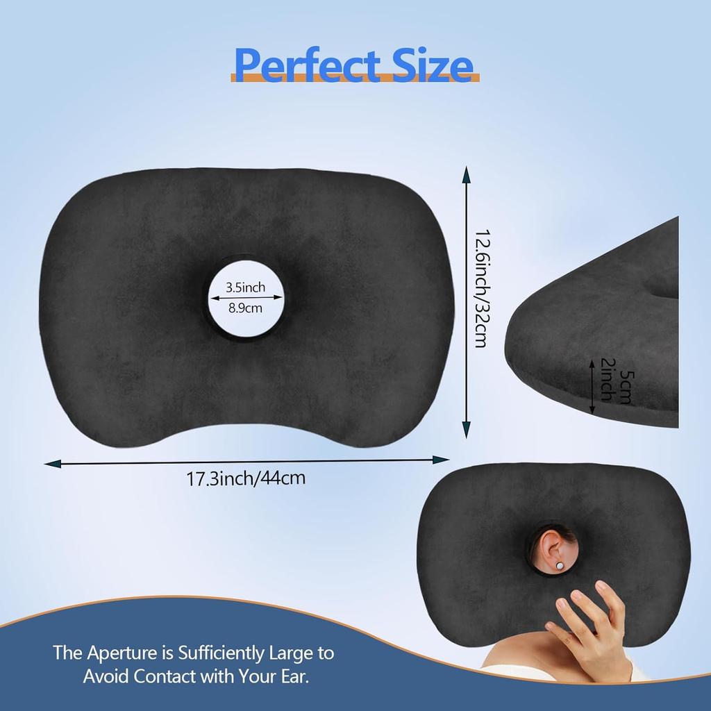 Single Hole Ear Protection Pillow Ear Protection Pillow with Holes Side Sleeping Ear Protection Pillow Exquisite Pillow