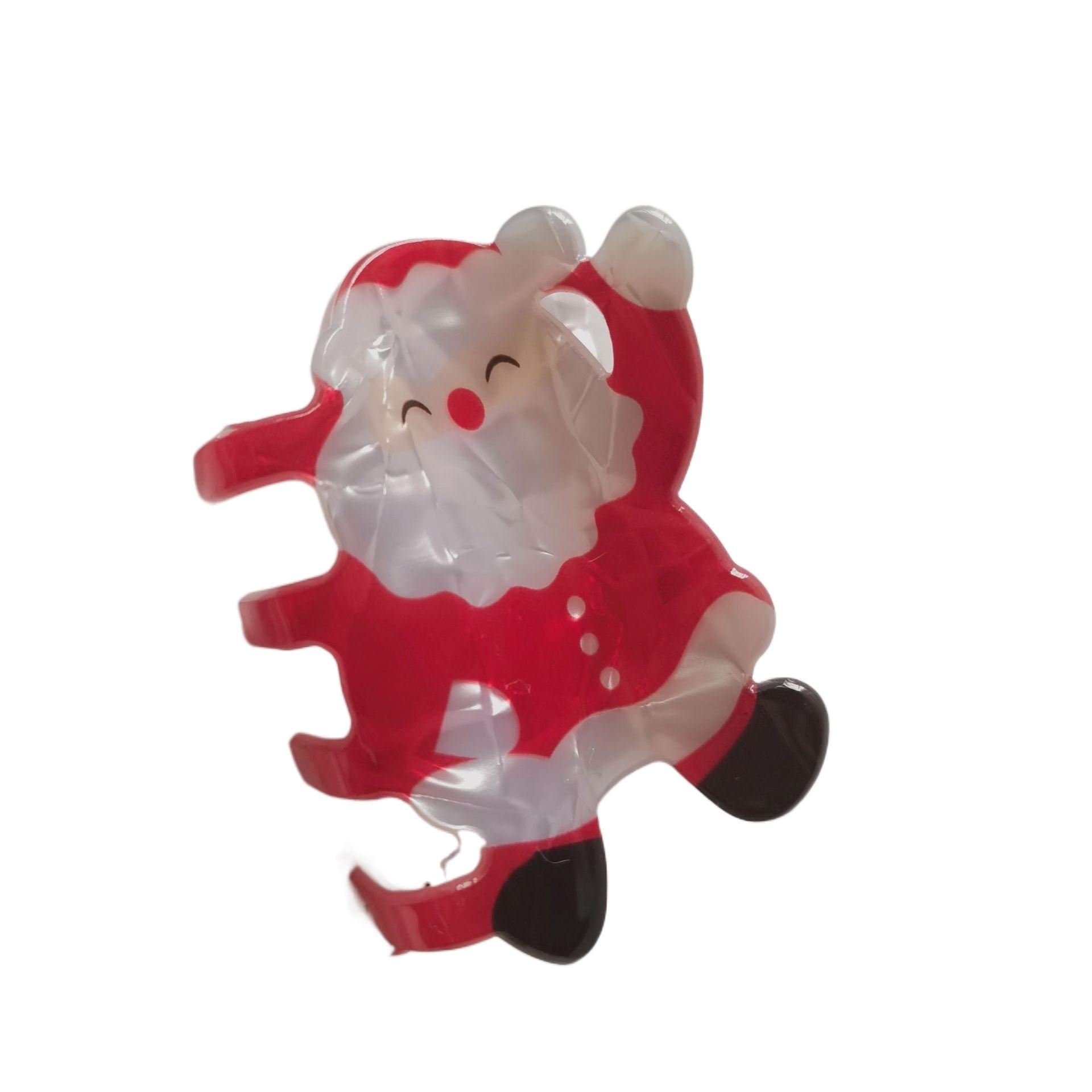 

Cartoon Red Cap Claw Clip Acrylic Snowman Hairpin Fashion Christmas Hair Claw Hair Accessories Bearded Santa Claus