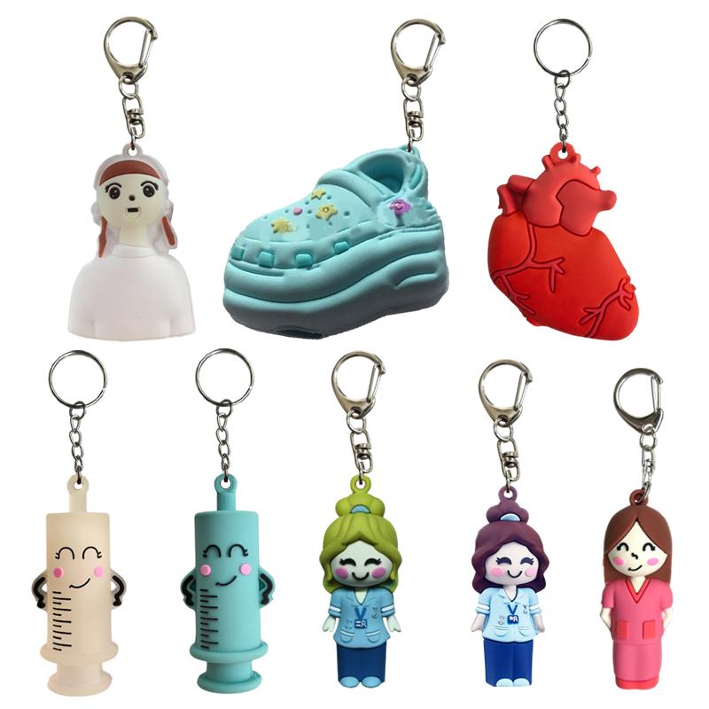 Paw Print Girl Shaped Ampoule Bottle Opener Keychain Rubber Cutter Aid Medication Vial Breaker Tool For Home Nurses And Doctors