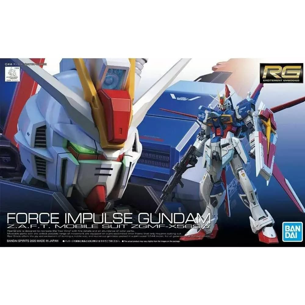 Bandai Spirits RG Mobile Suit Gundam SEED Destiny Force Impulse Gundam 1/144 Scale Model Kit Pre-painted Assembly Required