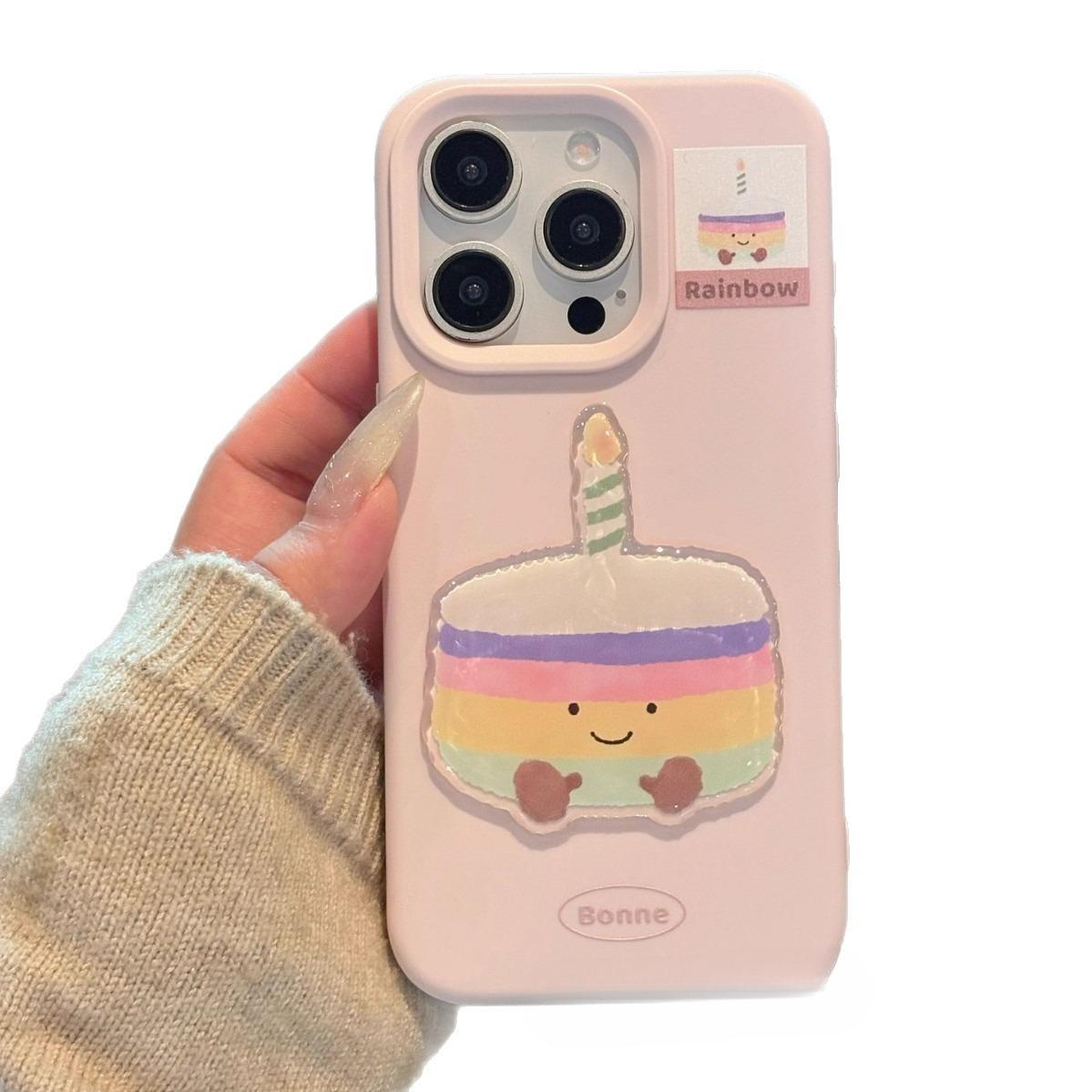 

Cute Milk and Fun Cake 16promax Mobile Phone Case IPhone 15 Silicone 12 Apple 14 Suitable for 13 iPhone 12 Pro Max