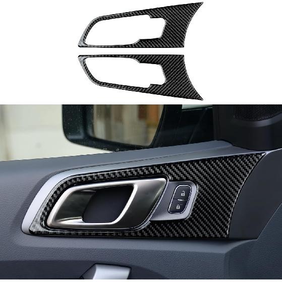 Car Carbon Fiber Dash Center Control Panel Cover Trim Interior for Ford Ranger      XLT Lariat XL Accessories