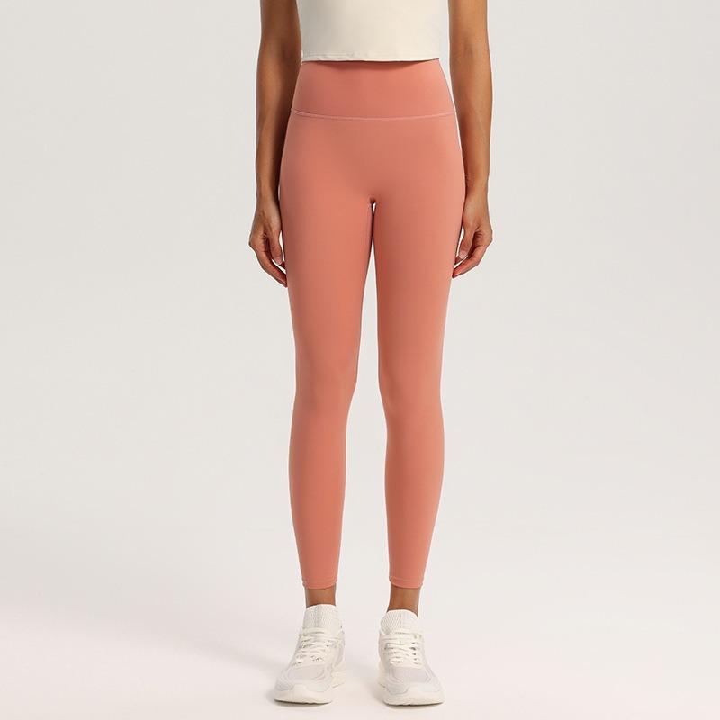 Seamless Solid Casual Slim Fit Yoga Leggings Pants Women High Waist Sports Tight Yoga Pants Women Push Up Running Training Fitness Legging Pants 25579