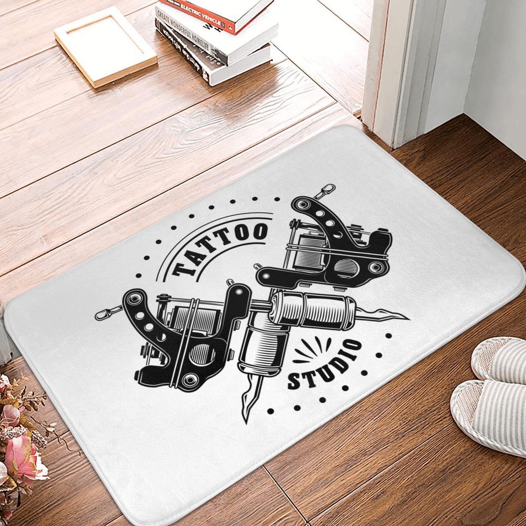 Tattoo Studio Front Door Mat Anti-Slip Outdoor Quick Dry Doormat Kitchen Balcony Entrance Rug Carpet