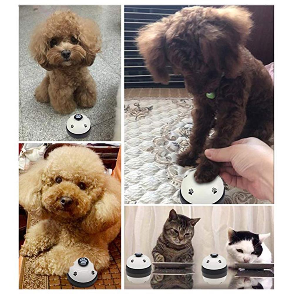 New Pet Toy Training Bell (white (white + Black Button))