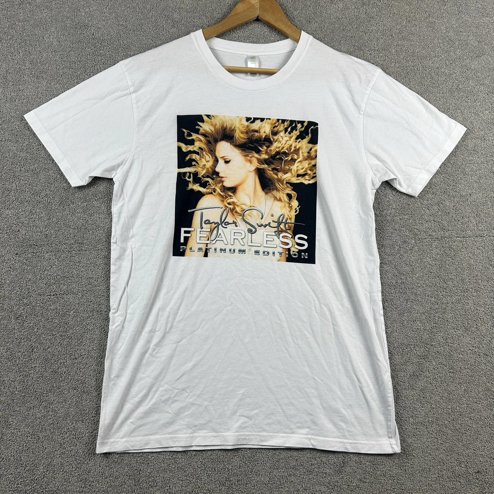 Taylor Swift T Shirt Womens L Large White Fearless Tour Concert Graphic Tee M