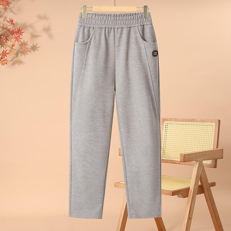 

Stylish Elastic Waist Mom Jeans for Women 50+ - Plus Size Spring Trousers 3XL (for 120-135 jin)