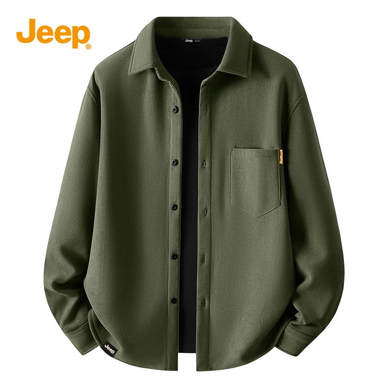 JEEP Men s Corduroy Fleece-Lined Long-Sleeve Shirt XL