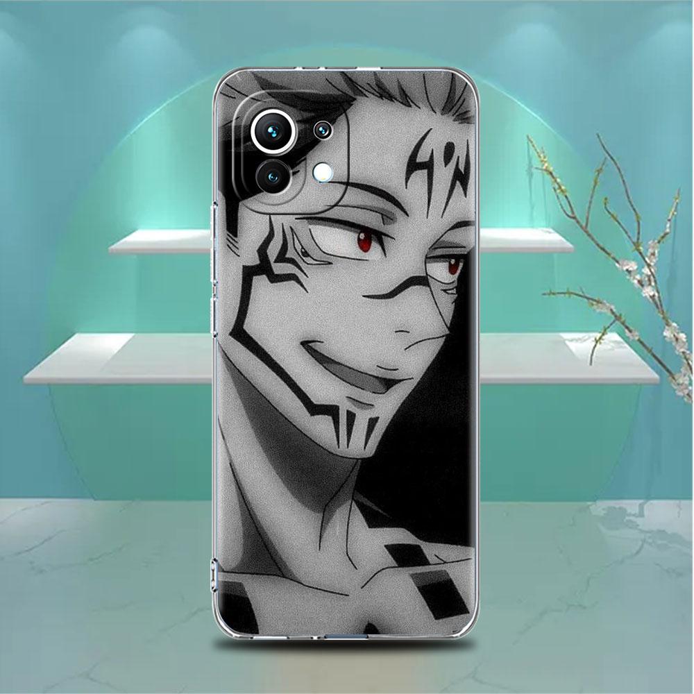 Cute Jujutsu Kaisen Anime Clear Case For Xiaomi Mi Poco X3 NFC M3 Pro F3 F1 11 Lite 12 Note 10 11T 9T Transparent Phone Cover