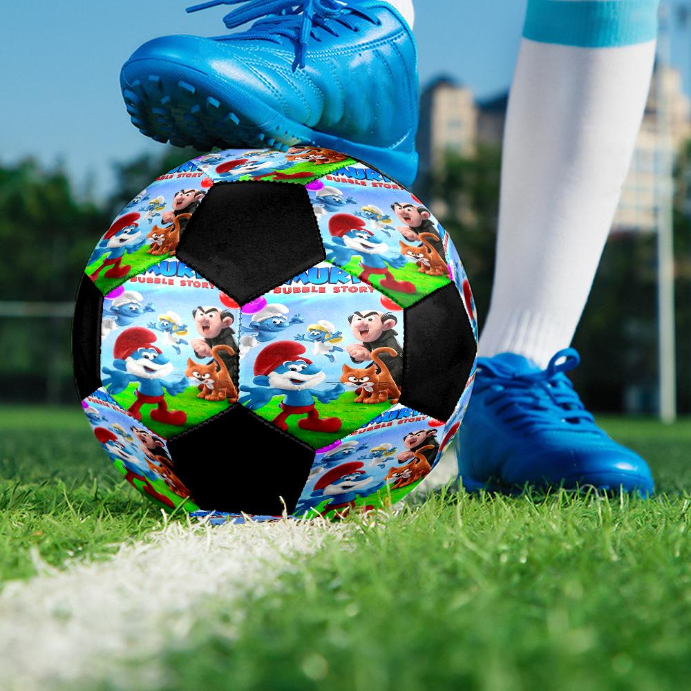 The Smurfs Theme Size 5 Soccer Ball, Suitable for Both Indoor and Outdoor Matches, a Gift Suitable for Everyone.