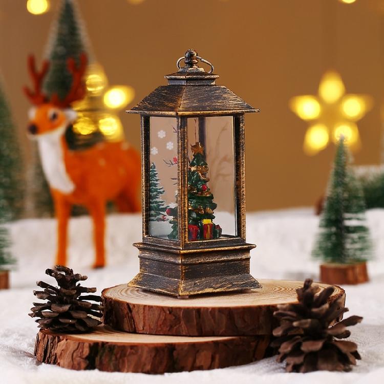 Santa-Claus/Xmas Tree/Snowman/Angel Glittering Lantern Christmas Gift for Kids