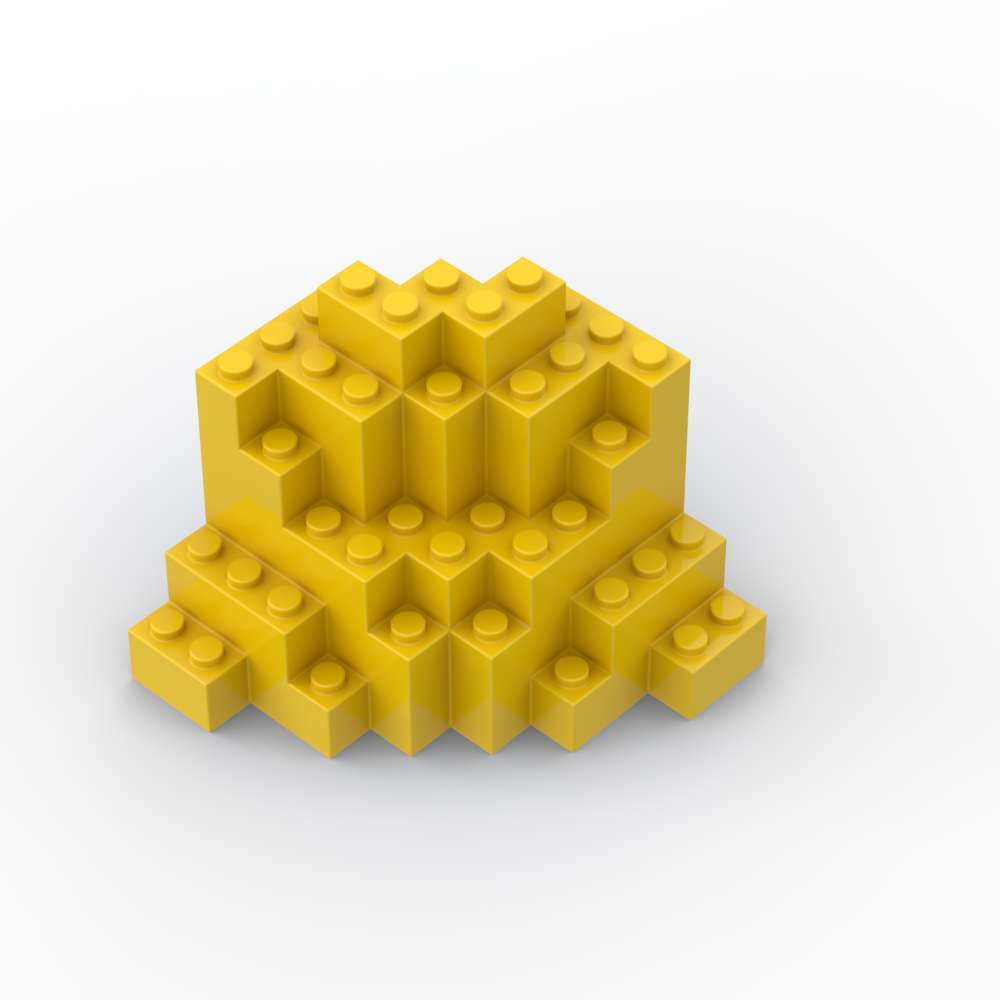 Non-Toxic Moc 1Pcs 23996 Rock Panel Building Blocks 8X8X6 Medium Symmetric Mountain Bricks Particle Puzzle Toy Children Birthday Kid Gifts