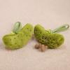 Plush Pickled Cucumber Toy with Lanyard Stuffed Cartoon Cucumber Doll Keychain Pendant Bag Charm Backpack Hanging Decoration