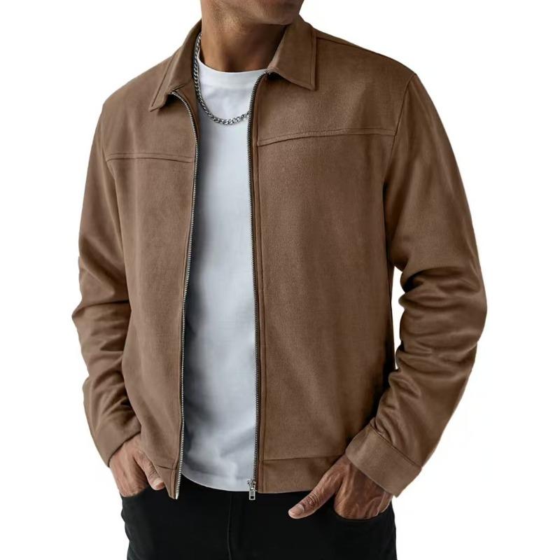 Herren S Locker Freizeit Dicke Wildleder Fleece Jacke