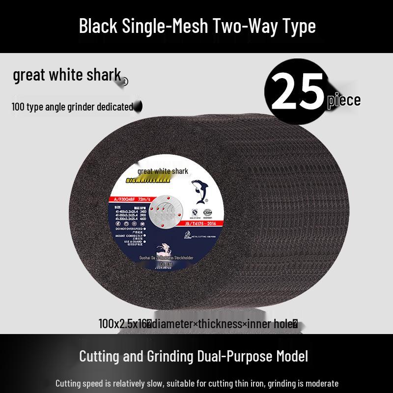 Great White Shark Angle Grinder: Stainless Steel Resin Cutting and Polishing Disc