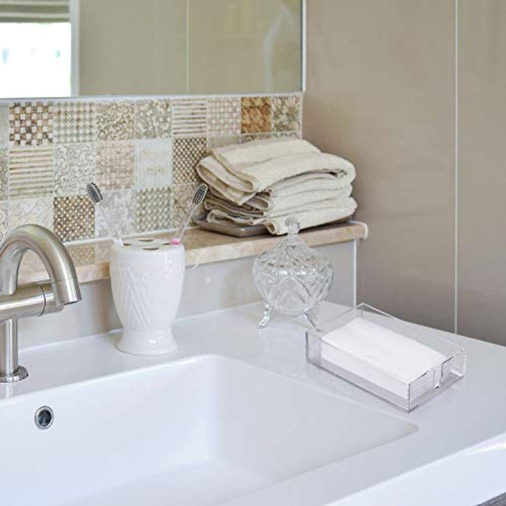 Transparent Napkin Holder Acrylic Tissue Paper Dispenser Case Guest Towel Holder  Bathroom