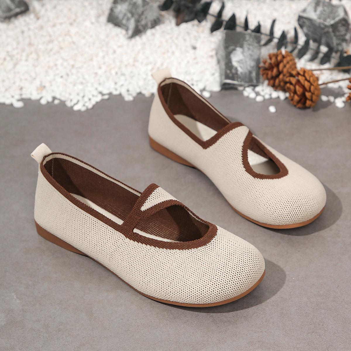 

2024 Новые женские легкие повседневные туфли на плоской подошве с круглым носком, удобные нескользящие дышащие летние туфли-лоферы для женщин 36 бежевый