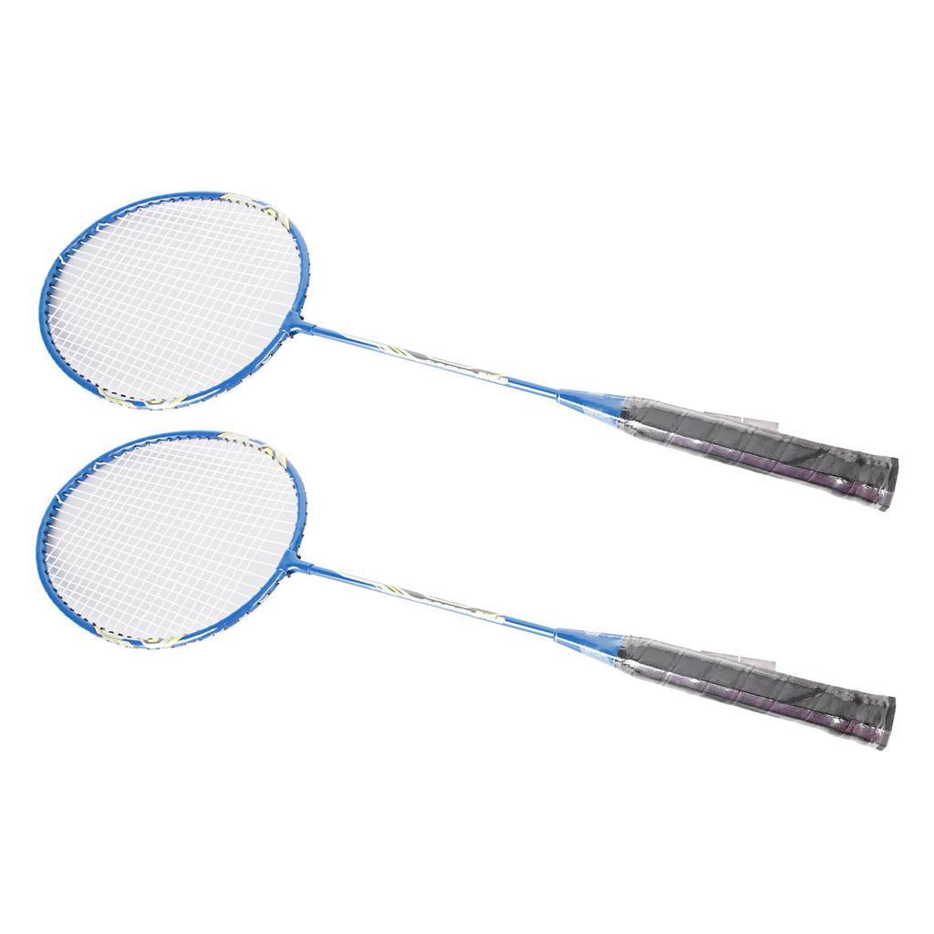 LEIJIAER Badminton Racket Set of 2 Player Iron Alloy Professional Training Replacement Equipment
