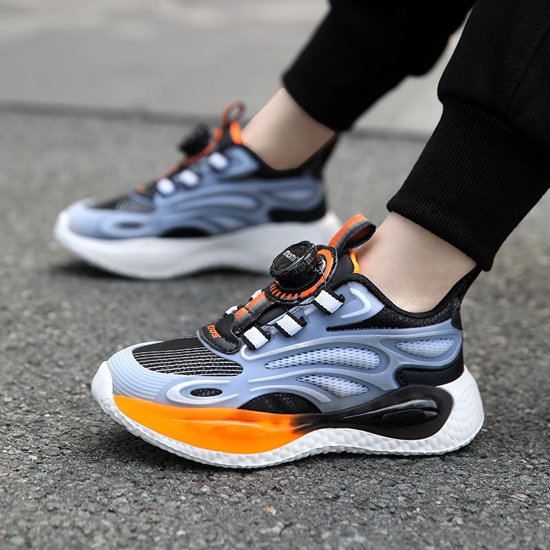 28-40 Children's Large Lightweight Breathable Fashionable Double Mesh Sports and Leisure Shoes Outdoor Running Shoes
