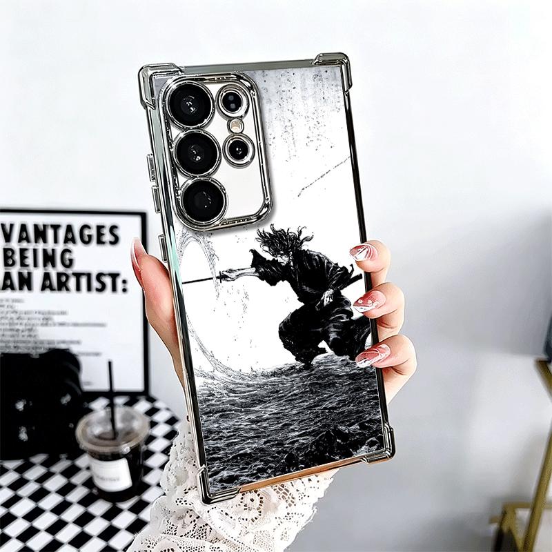 

Vagabond Samurai Manga Soft Phone Case For Samsung Galaxy S26 Ultra S25 Edge S24 FE S23 Plus S22 S21 + S20 Plating Anti-Fall Fun Samsung S25 Ultra