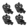 4pcs  3 Pin Plug to IEC 320 C5 Power Adapter Universal Standard Computer Power Adapter