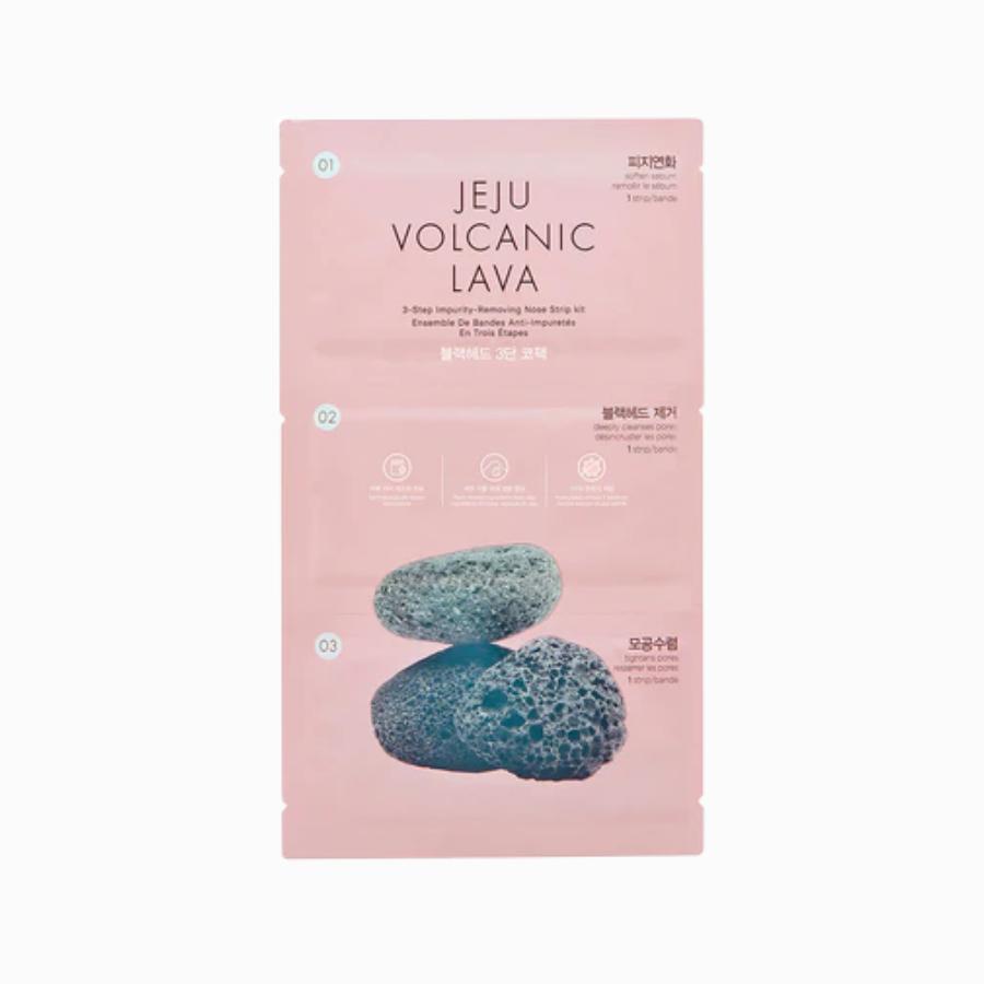 The Face Shop Jeju Volcanic Lava Blackhead 3-Step Nose Strip Kit