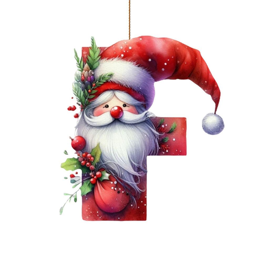 Christmas Acrylic Letter Ornament New Design 2D Plane Car Hanging Tree Decor Holiday Festive Home Decor Unique Xmas Decor Gift