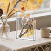 Shadow Box Frame Acrylic Photo Picture Frame DIY Tabletop Display Case All Clear Memory Box for Dried Flowers Birthday Wedding