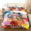 3D Anime Fairy Tail Beding Set Printed Bed Linen Set With Pilowcase Bed Soft Duvet Cover Soft Single Double Quen Super King-Sized Dimensionsd