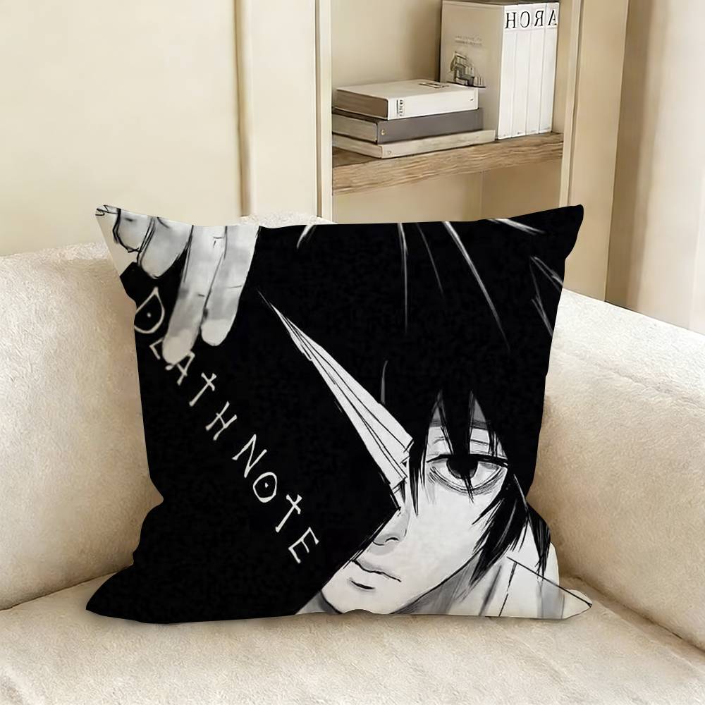 L-Lawliet D-Death Note Pillow Case Living Room Sofa Cushion Cover Suitable For Home Bedroom Room Decoration