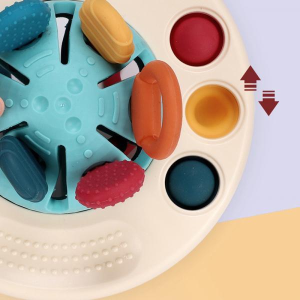 Montessori Silicone Toys UFO Pull String Toy Early Educate for Toddlers Baby