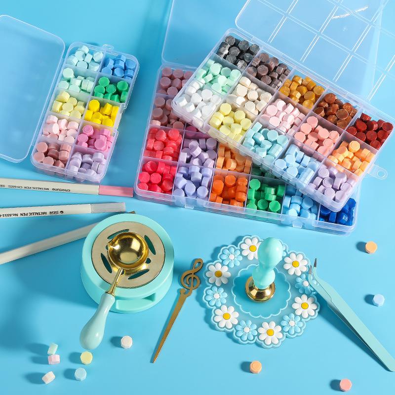 NEW Wax Seal Stamp Set Lacquered Stamp Sealing Wax Kit DIY Craft Supplies Scrapbooking Christmas Wedding Invitation Decoration