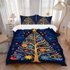 3pcs Christmas Tree Bedding Set, Includes 1 Comforter + 2 Pillowcases, Without Pillow Inserts, Soft Comfortable, Lightweight Breathable061