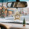 Christmas Tree Pendants 2D Flat Hangable Winter Holiday Christmas Decoration Acrylic Nativity Scene For Mantel Windowsill Door
