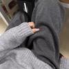 Solid Color Textured Casual Pants 1111 Autumn New Silhouette Vertical Scimitar Pants Loose American Sports Bathroom Pants Tide