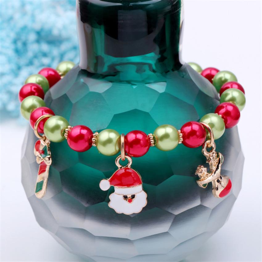 Buy Accessories Bead Bracelets Christmas 1Pc Charm Jewelry Fashion Ornaments Women's Jewelry at