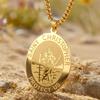 Dawapara Saint Christopher Necklace Saint Protection Traveler's Charm Pray for Us Michaelmas Gift Stainless Steel Jewelry