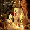 4pcs Battery Powered LED Candle Light Set Santa Claus Holiday Night Lights  Birthday Party